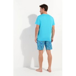 Pyjama court bleu ciel Valley Hom