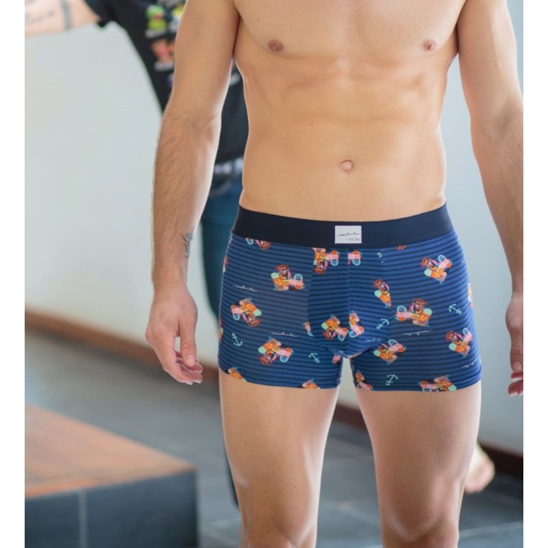 Boxer bleu imprimé Marinero Hom