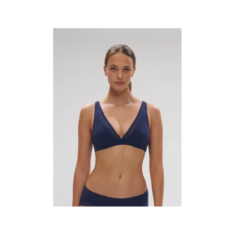Soutien gorge sans armatures bleu Eugénie Simone Pérèle