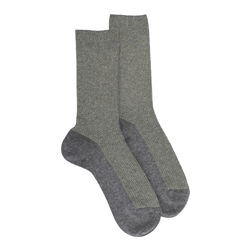 Chaussettes vert laine et angora Doré Doré