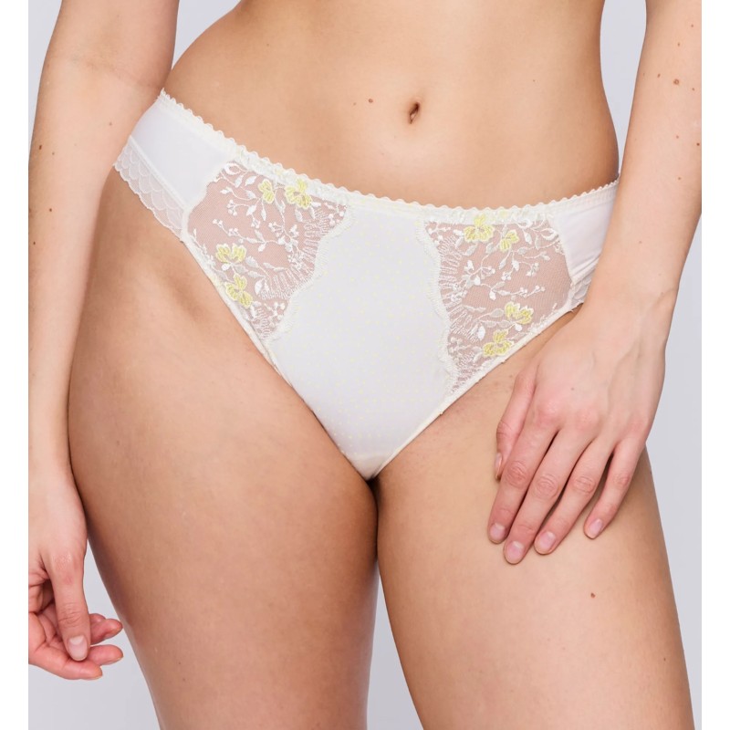 Slip ivoire et jaune Novaro Prima Donna
