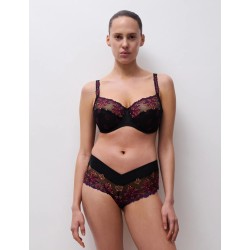 Shorty noir et violet Champs Elysées Chantelle