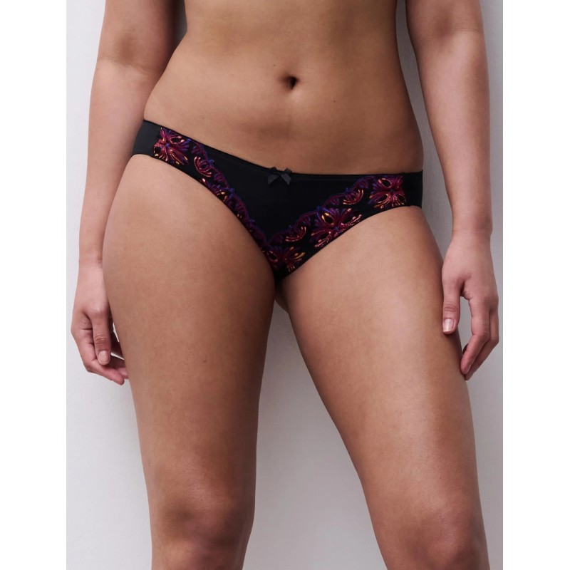 Slip noir et violet Champs Elysées Chantelle