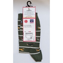 Chaussettes coton kaki chevaux Labonal