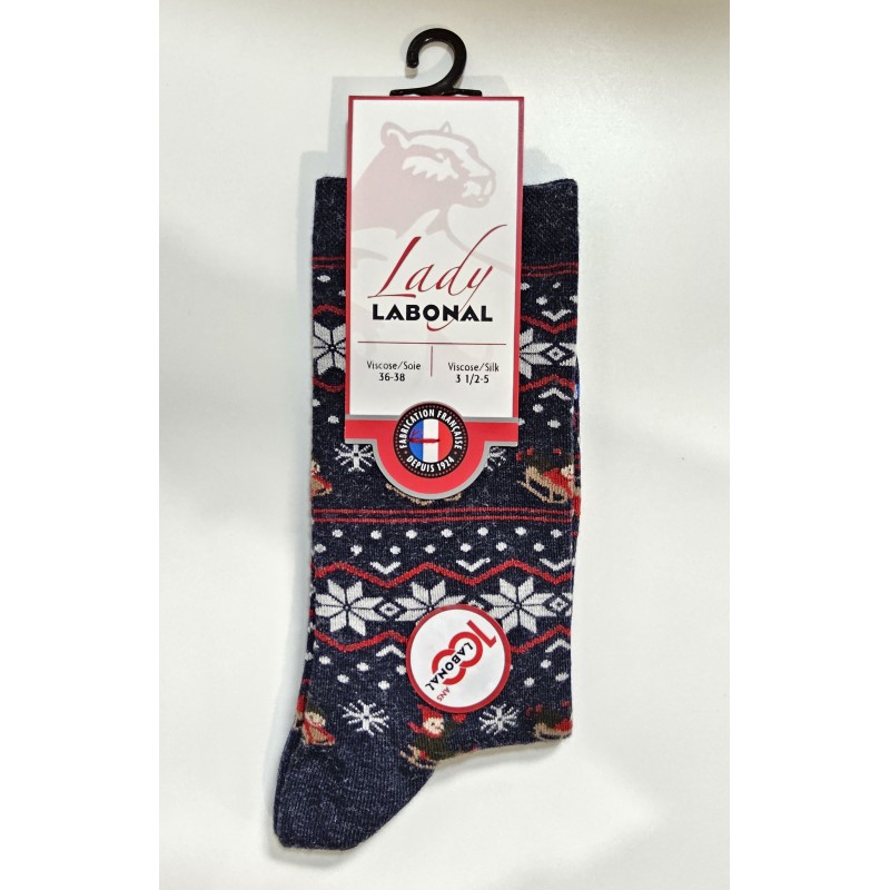 Chaussettes viscose et soie Luges Labonal