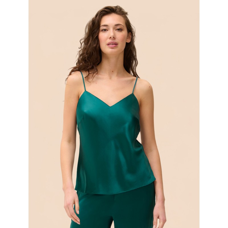 Caraco 100% soie émeraude Love Me Simone Pérèle