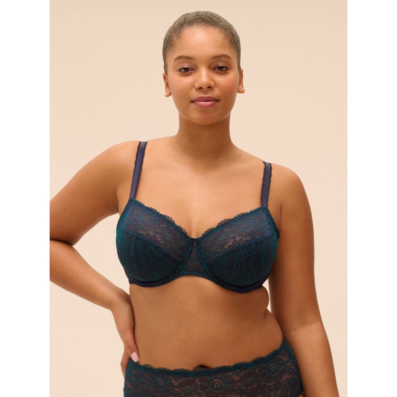 Soutien gorge emboîtant saphir Poème Simone Pérèle