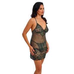 Nuisette vert forêt Natsuki Lace Wacoal