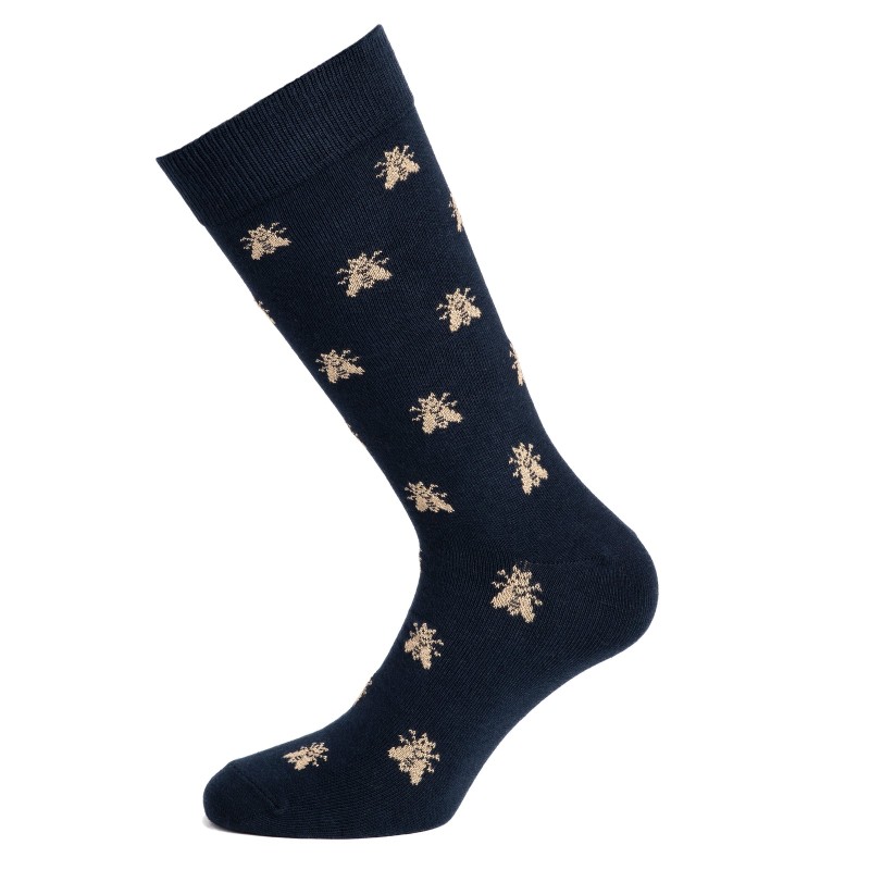 Chaussettes marine coton Les abeilles d'or Maison Broussaud