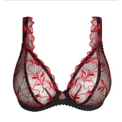 Soutien gorge emboîtant foulard noir et rouge Springdale Prima Donna