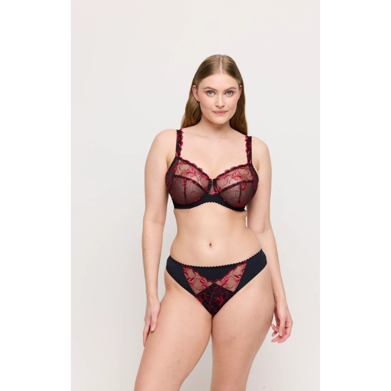 Soutien gorge emboîtant noir et rouge Springdale Prima Donna