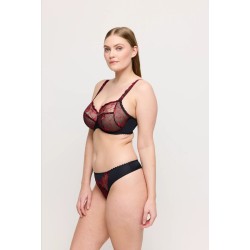 Soutien gorge emboîtant noir et rouge Springdale Prima Donna