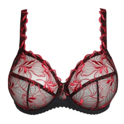 Soutien gorge emboîtant noir et rouge Springdale Prima Donna