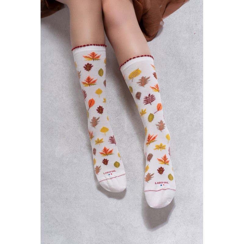 Chaussettes coton feuilles Labonal