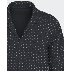 Pyjama boutonné marine coton motifs logos Impetus