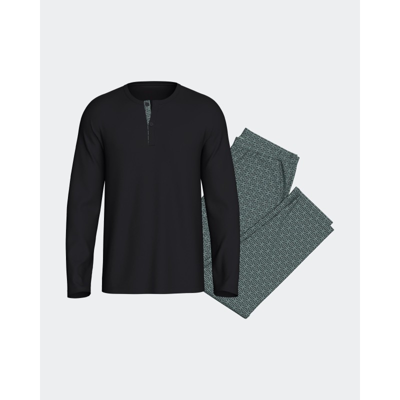 Pyjama Modal et Coton noir et vert Impetus