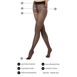 Collant Intensité 30 Doré Doré