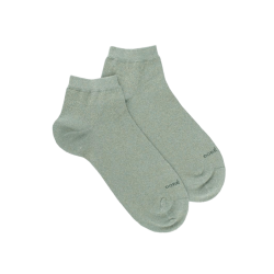 Socquettes courtes pailletées Doré Doré