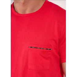 Pyjashort rouge imprimés géométriques Westgate Hom