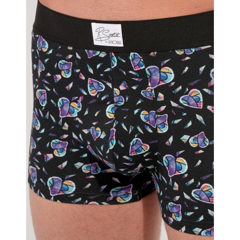 Boxer noir imprimés cœurs Love Me Hom