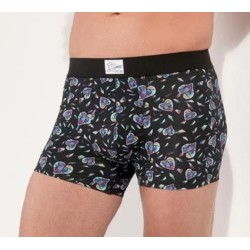Boxer noir imprimés cœurs Love Me Hom