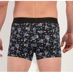 Boxer noir imprimés cœurs Love Me Hom