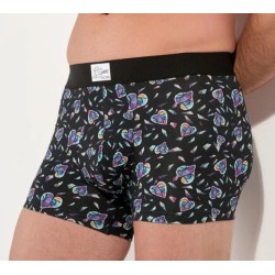 Boxer noir imprimés cœurs Love Me Hom