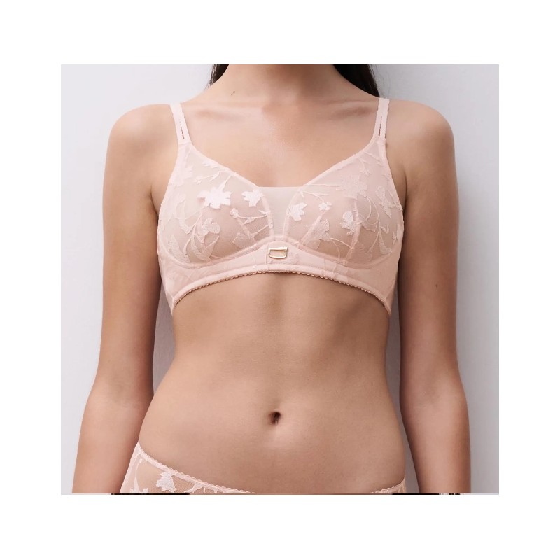 Soutien gorge sans armatures poudré Idyll Chantelle