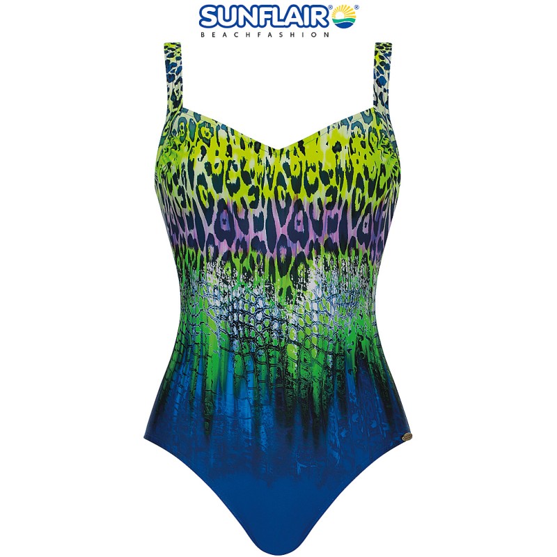 Maillot de bain 1 pièce imprimé léopard/python multicolore Sunflair