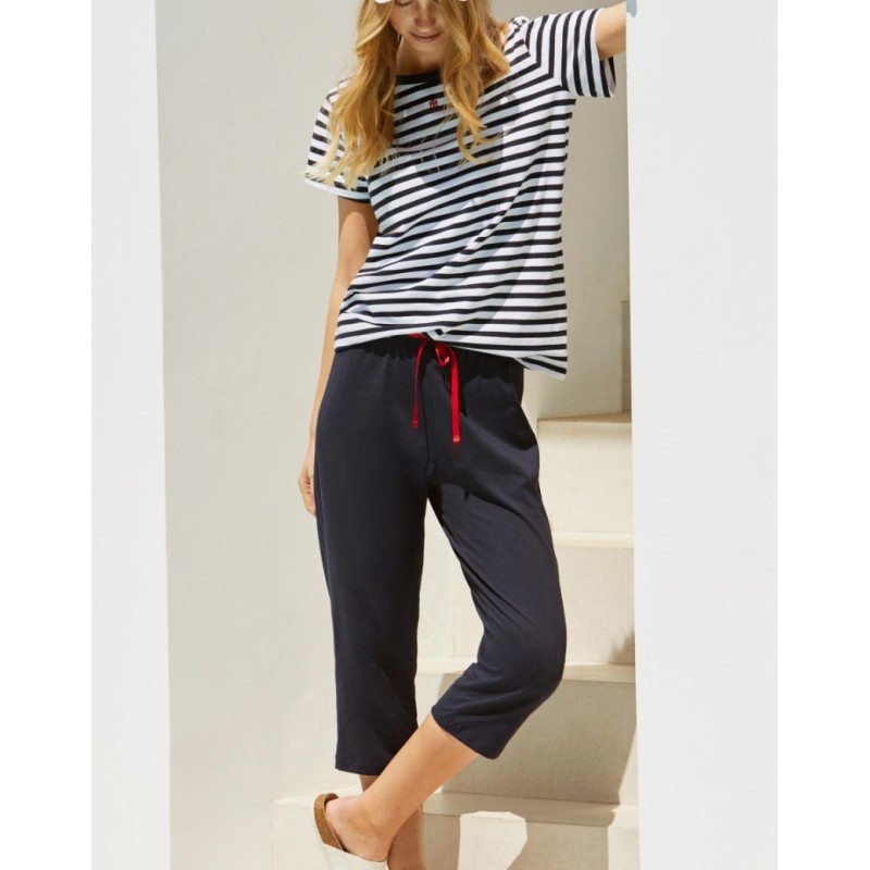 Pyjama marine Rayé coton Impetus