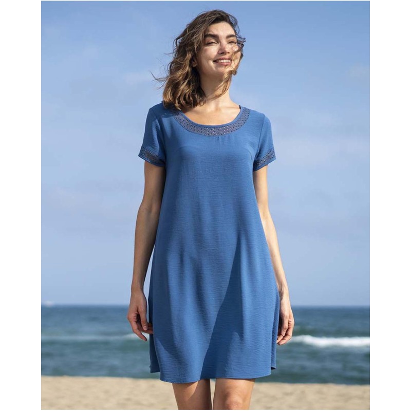 Robe fluide bleu Vania