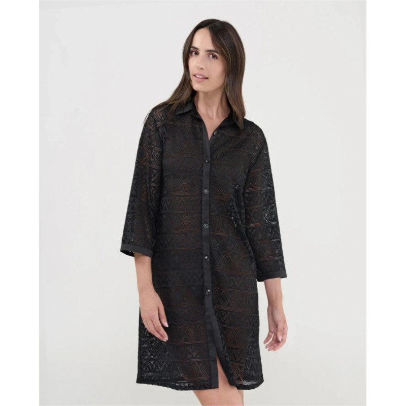 Robe de plage noir Lohé