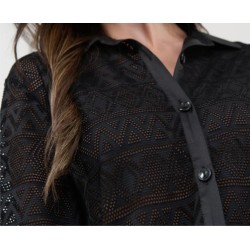 Robe de plage noir Lohé