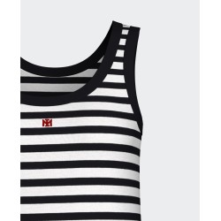 Liquette rayée marine en coton Impetus