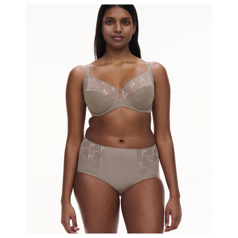 Culotte haute taupe Intrigue Chantelle